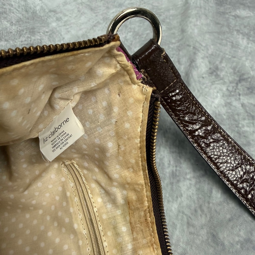 Y2K Multi Color Striped Hobo Bag Boho Shoulder Purse Liz Claiborne Mixed Media - Picture 10 of 11